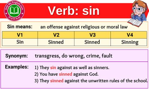 is sinner a verb